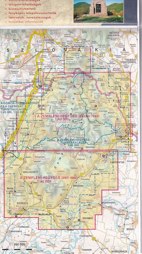 Zempléni-hegység (déli rész) turistatérkép