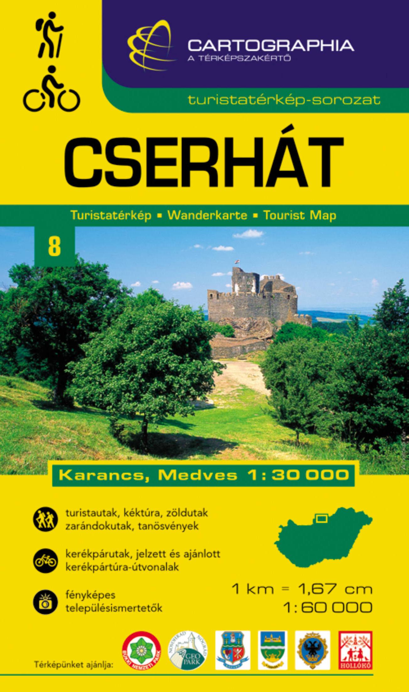 Cserhát (+Karancs, Medves) turistatérkép